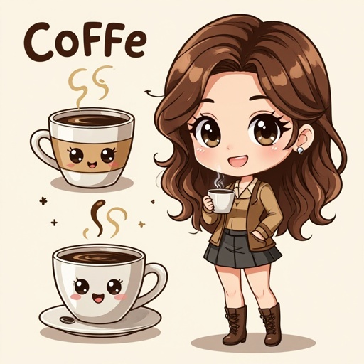 Cute Lady who loves coffee and things about coffee