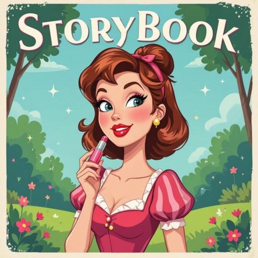 Create a character lady who has attitude but is funny looking and loves lipgloss 