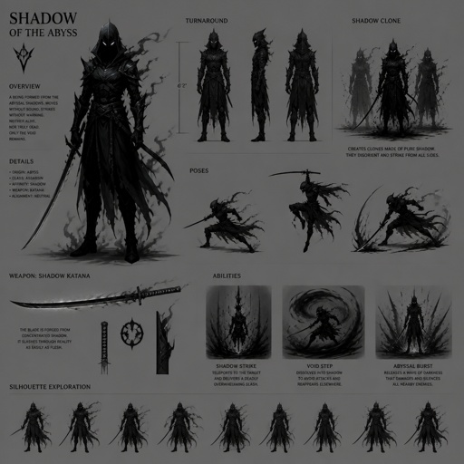 shadow assassin, shadow of the abyss, shadow clone, shadow katana