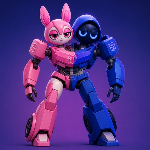 Pinki from Sprunki as Elita One merging with Jevin from Sprunki