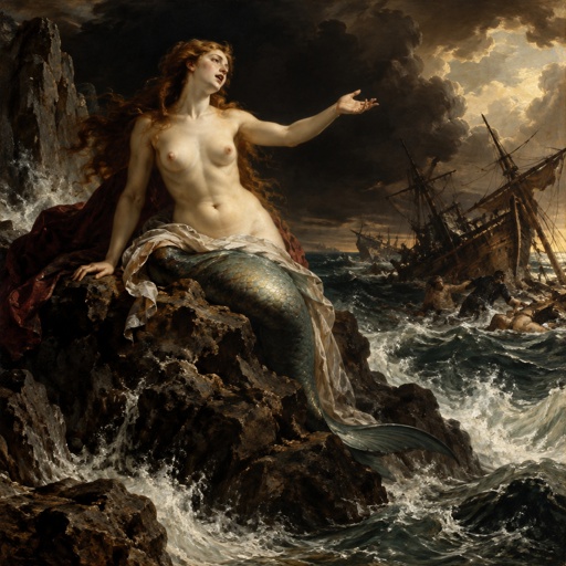 The Siren's Call (Mythological creatures whose beautiful, sweet singing lured sailors to wreck on hidden rocks.)