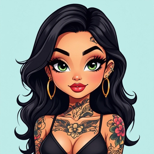 Tan skin female tattoos mafia princess 