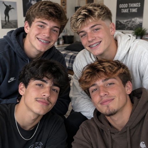 Teen Boys Brown, Beeline Honey, Light Cool Brown, Black, Chocolate Brown, Light Auburn, Reddish Blonde, Hairs, Petit Goatees, Pencil Mustaches, Braces Teen Boy Brown Hair