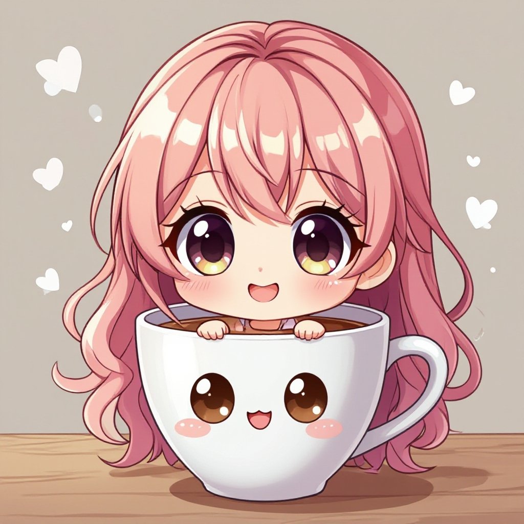 Cute cup who looks alive
