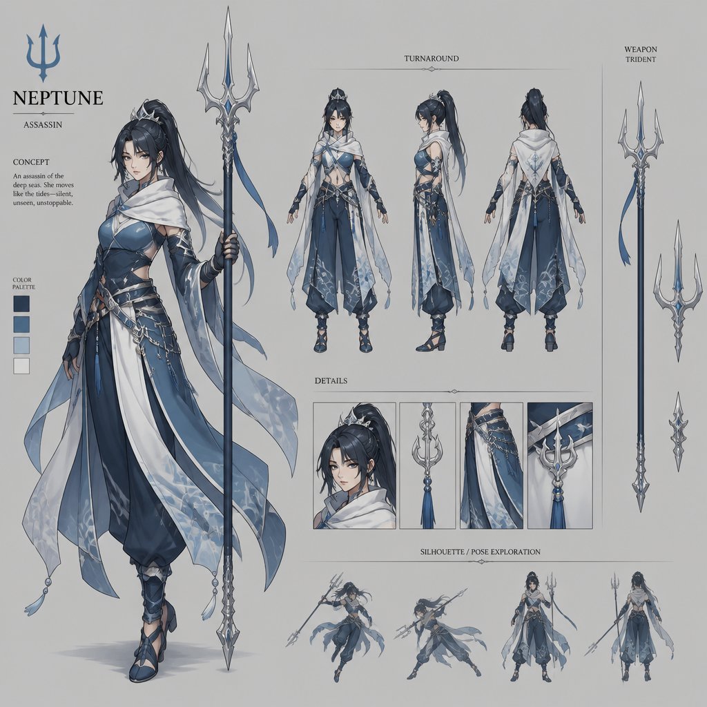 female assassin based on neptune