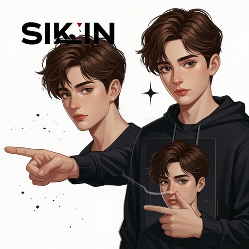 Mysterious teen boy with dark brown hair brown eyes and with a dark past