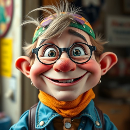 Create a character who is funny with no neck