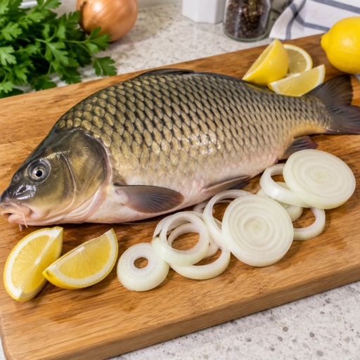 Carp Fish Onions Lemon 
