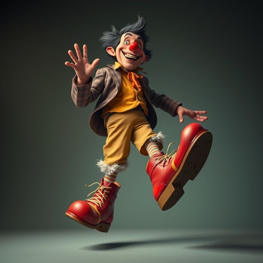 Create a funny looking man with chicken legs