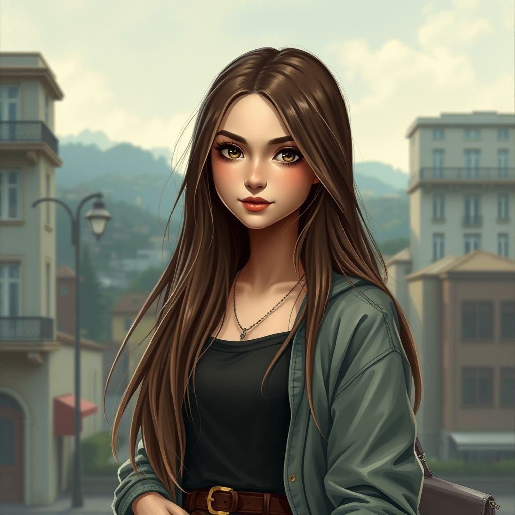 The Mona Lisa, modern teenage girl