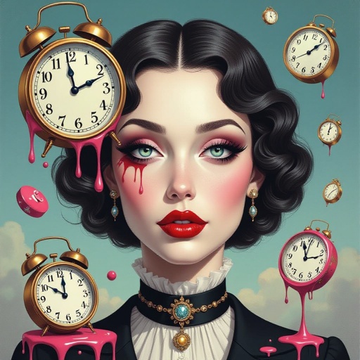 Create a character lady who has attitude but is funny looking but about fashion and loves lipgloss