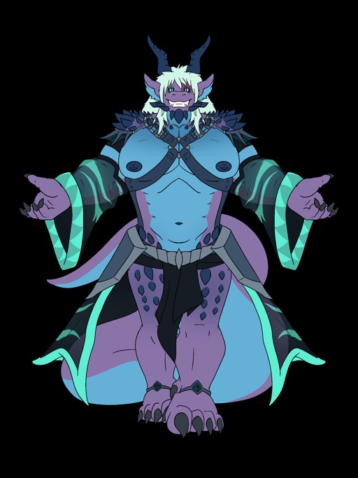 Messy, flowing hair, mature male, dragon horns, dancer, rogue