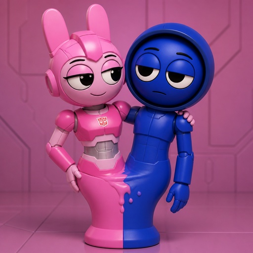 Pinki from Sprunki as Elita One merging with Jevin from Sprunki starting with her legs 
