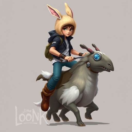A boy like 5,6 skinny ish with brown boots skinny blue jeans and ah white t shirt along with a black biker jacket and a bunny rabbit helmet that’s furry tan like a vigilante