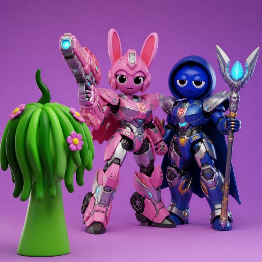 Vineria from Sprunki watching Pinki from Sprunki as Elita One merged with Jevin from Sprunki upgrading the twos shared armour to be more powerful and more durable 