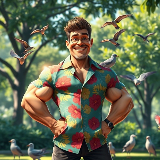 Create a character who is small funny but super buff