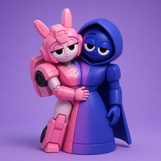 Pinki from Sprunki as Elita One merging with Jevin from Sprunki