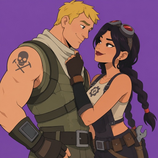 Jones from Fortnite, Jules from Fortnite flirting