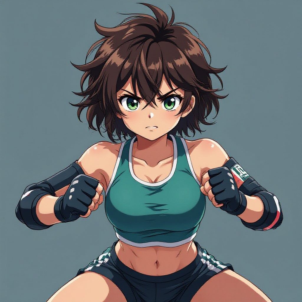 A teenage female jock