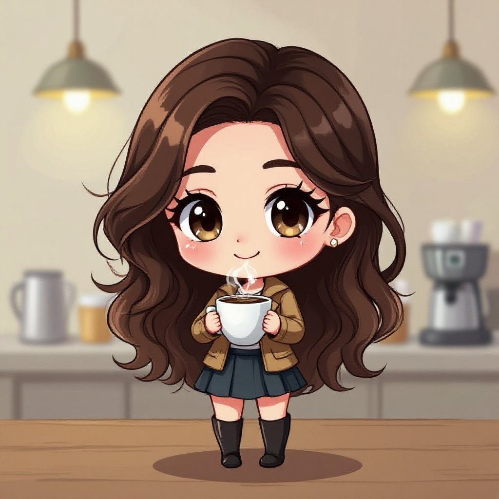 Lady who loves coffee