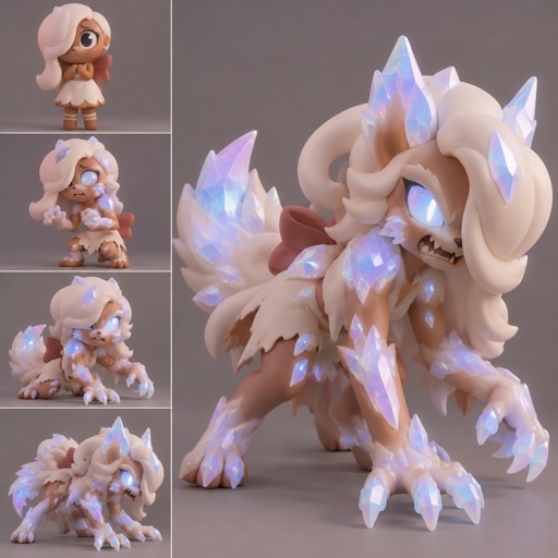 Ginger from Dandys world turning into a Opalite Werewolf 