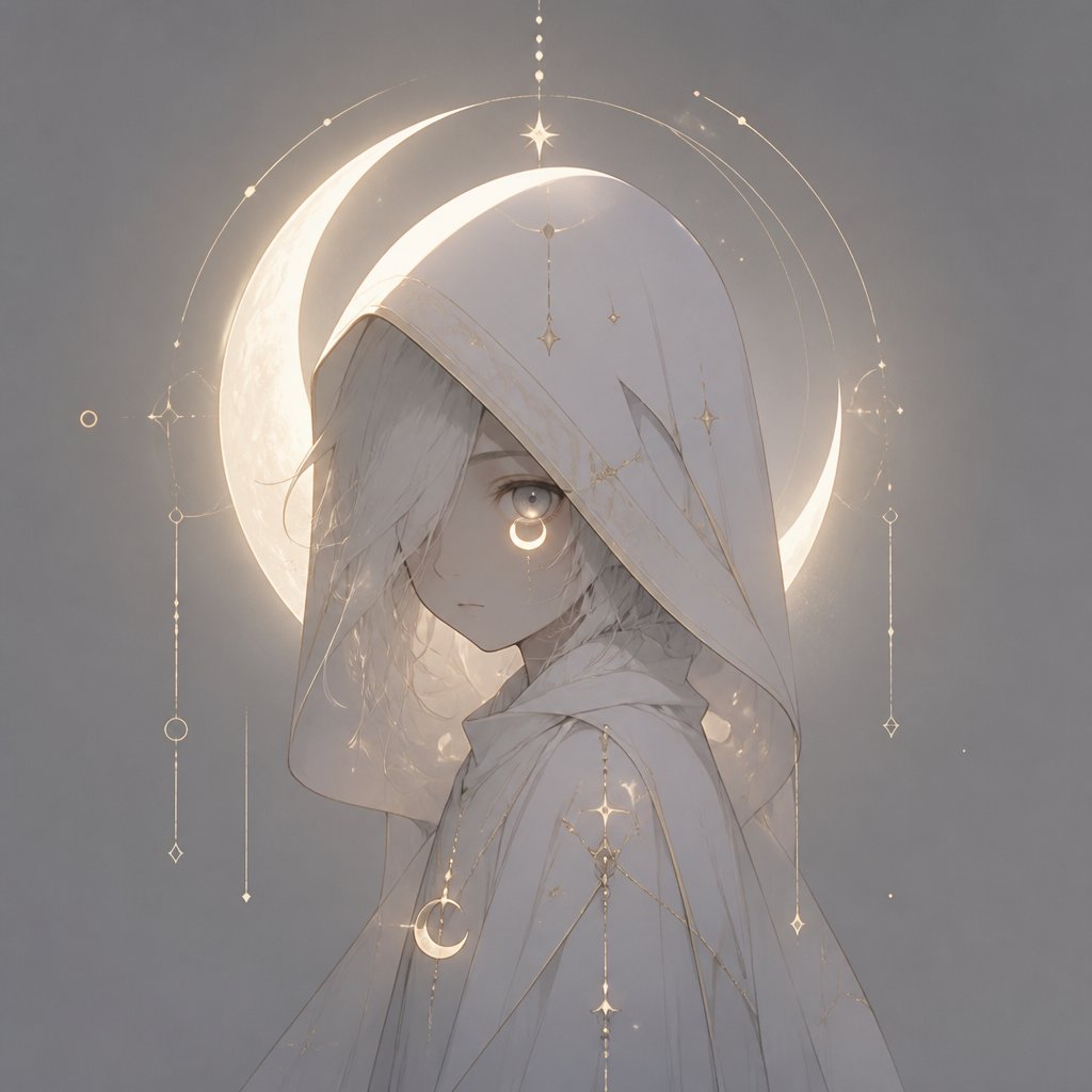 moon child only one eye showing moon mark eye