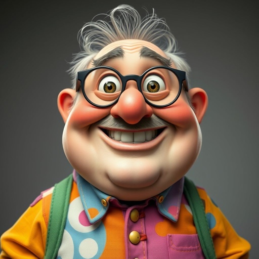 Create a funny looking man called pamper butt