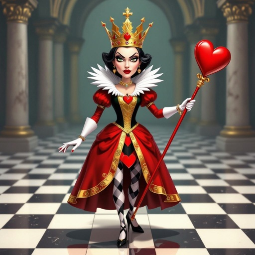 Queen of hearts evil 