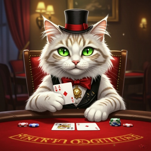 Magic poker cat