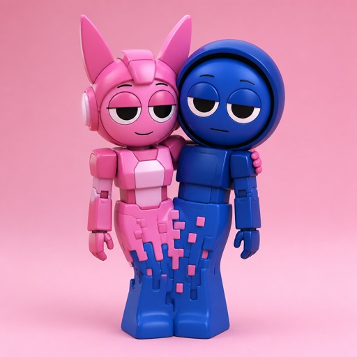 Pinki from Sprunki as Elita One merging with Jevin from Sprunki starting with her legs 