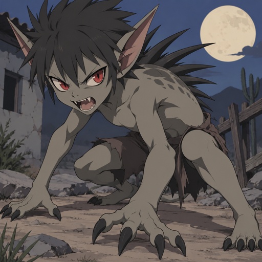 Feral, chupacabra child,