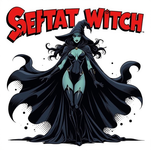 sexy shadow demon witch slate grey skin large black billowing cloak that emits darkness and shadow