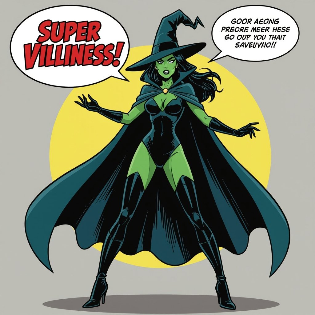 Super Villainess Dethkloak the alluring shadow witch