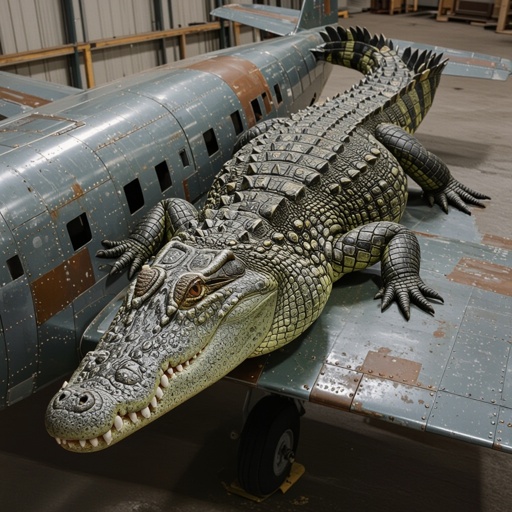 Coccodrillo Fuso a una aereo