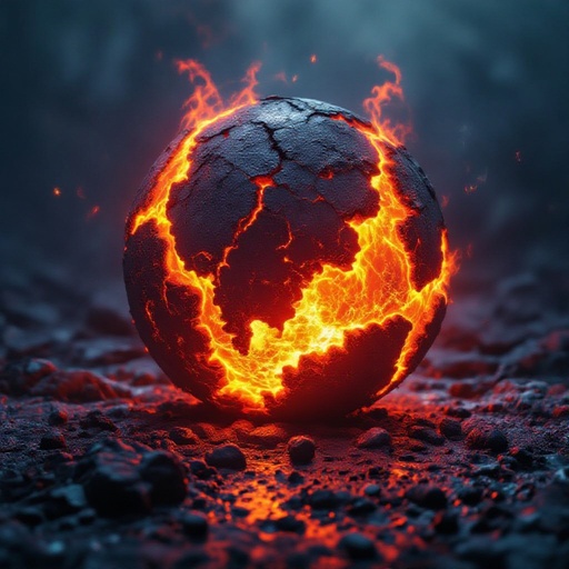 horror glowing lavaglobe 