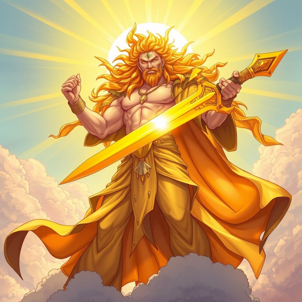 Deus do sol, entidade masculina grandiosa que controla a luz. Tem uma espada dourada que só pode ser levantada por ele, que mede cerca de 10 metros