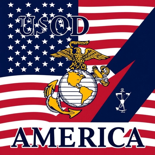 USA flag USMC flag God Bless America 