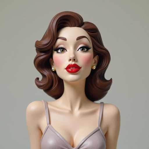 Create a character showing there whole body head to toe, a lady who will has attitude but is funny looking and loves lipgloss 