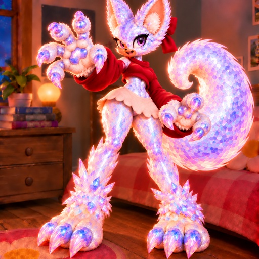 a large lighted figure of a cat in a living room