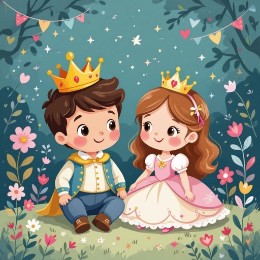 Cushions with cushion prince and cushion princess 