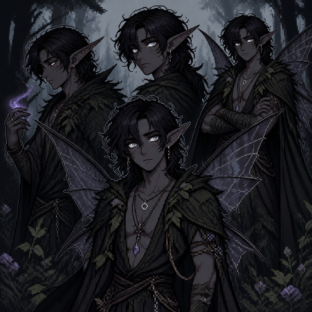 a group of elves standing next to each other