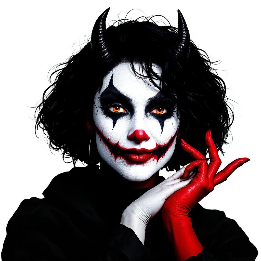 Playful Female Tiefling Mime
