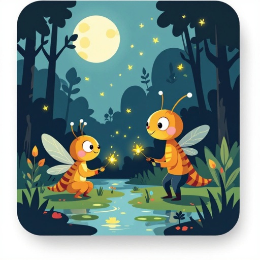 The Firefly Hollow, standing beneath the humid moonlight of Eendood’s swamp city. The air is thick with mist and golden fireflies drifting lazily through the damp night. She has pale, ghost-touched skin with faint silver veins beneath the surface and soft gray-blue eyes glowing faintly in the haze. Her shoulder-length black hair bears a distinct shock of white through the front, catching the light like a spectral mark. Silver goggles rest in her hair like a headband.  Her thigh-high dusk-lavender tunic resembles a fitted ruched slip, clinging lightly in the humidity — practical, airy, and faintly iridescent under the moonlight. Over it, she wears her dark dried-blood red corset, now open fully down the front like a vest, its seams split and edges curled with age, revealing the lavender tunic beneath. The look is light and travel-worn, suited to the swamp’s heat and mist.  She wears no jacket or leggings, her arms and legs bare for freedom of movement, her pallid Hollow One skin softly luminous in the damp air. Her boots remain worn and mud-stained, practical for the marshy terrain. Around her throat is a simple green ribbon, tied neatly into a small bow at the side.  At her right hip rests Étienne, her compact ruby-inlaid hand crossbow with visible short bow arms and a carved wooden frame — clearly recognizable as a crossbow, elegant and well-worn. Her hands are outstretched, and fireflies swirl and hover around her palms, glowing gold and white — her Swarmkeeper magic manifest in the haze.  The scene glows with soft silver moonlight filtering through humid air; reeds sway, water ripples faintly, and Olivia stands serene — a revenant soul alive amid the still, breathless swamp.