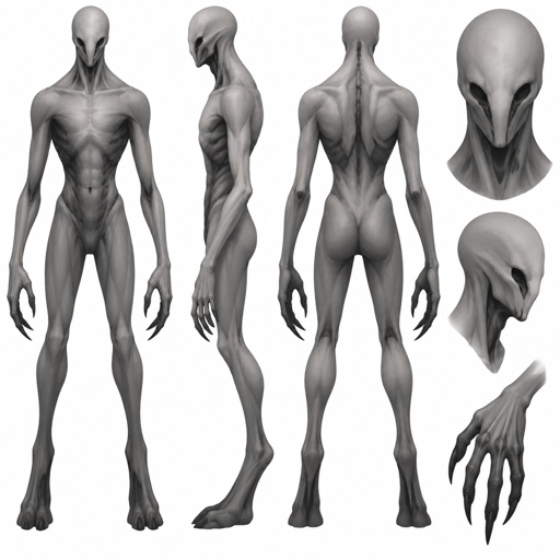 grey gradian creature humanoid