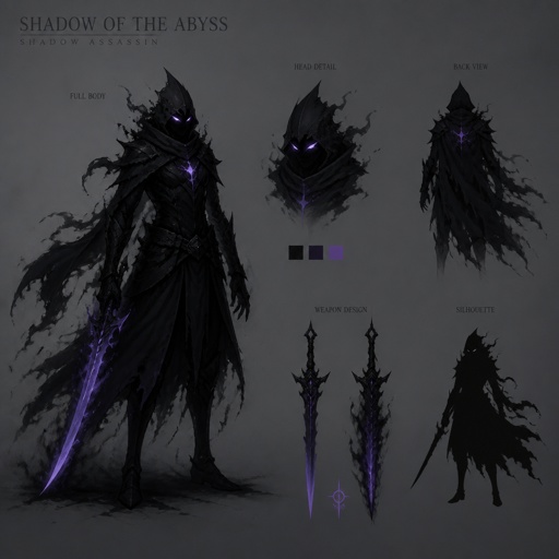 shadow assassin, shadow of the abyss, based on noob saibot, shadow clone