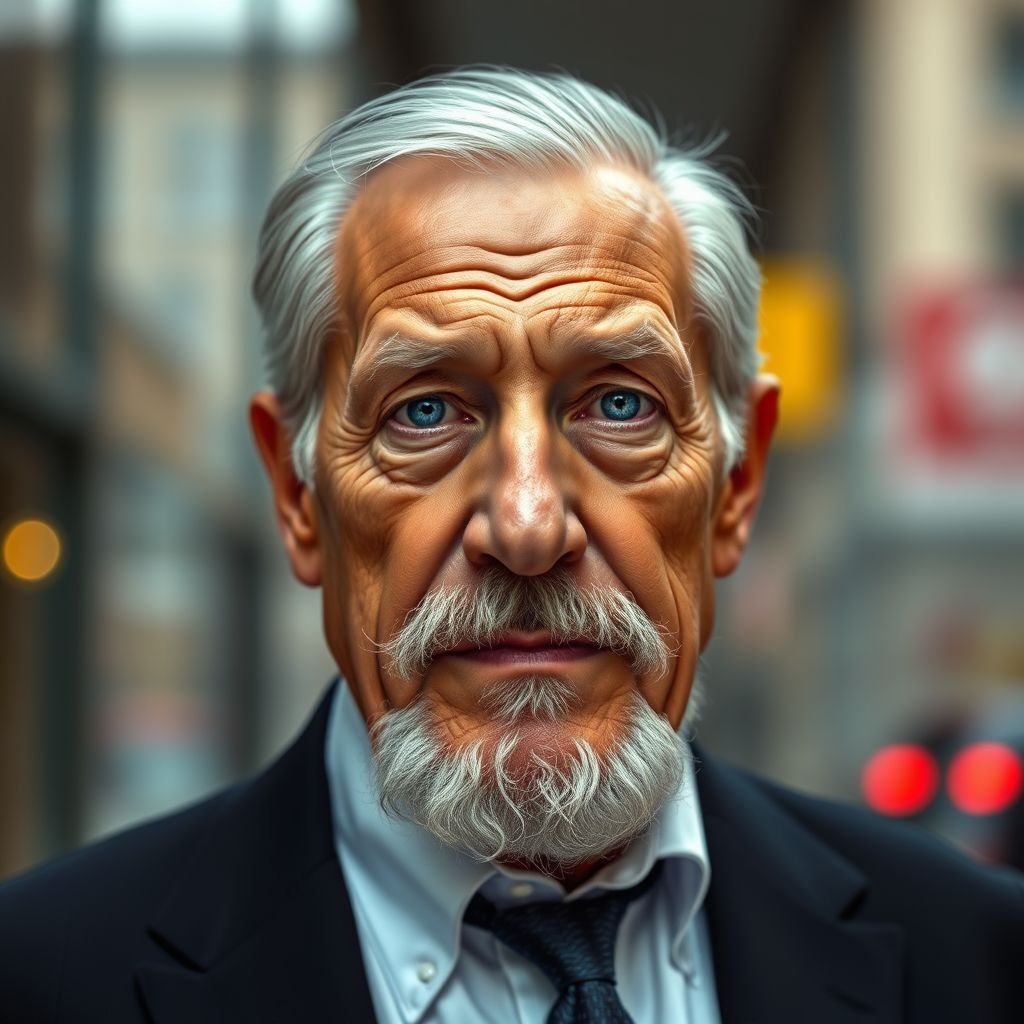 A man in his late seventies dress in black with a goatee
