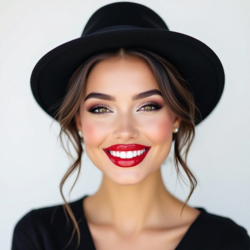 Create a character lady who is funny but about fashion and loves lipgloss