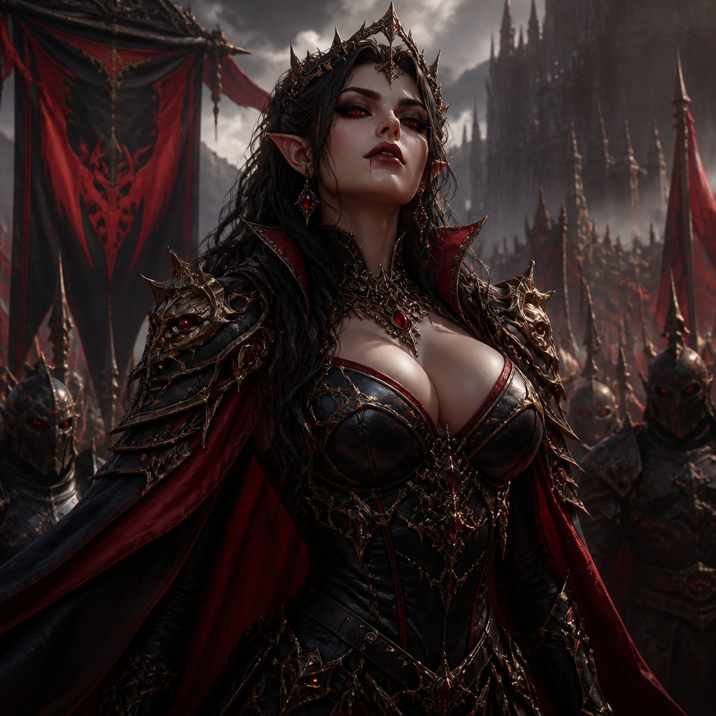 Fang Blood (Female General) Height: 6.5” Weight: 130kg Age: 3010 (looks 32 Earth years) Eyes: Red (Iris) Black (Sclera) Gender: Female Bra Size: D cup Species: Demon Royalty Home Planet: Hellaza (Void) AKA: General Fang The Emperor’s Half Sister Lieutenant Bolt’s Mother The General was the 9th Princess