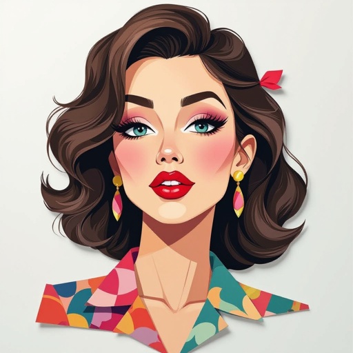 Create a character showing there whole body head to toe, a lady who will has attitude but is funny looking and loves lipgloss 