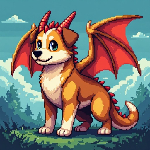 Dog mixed wit dragon